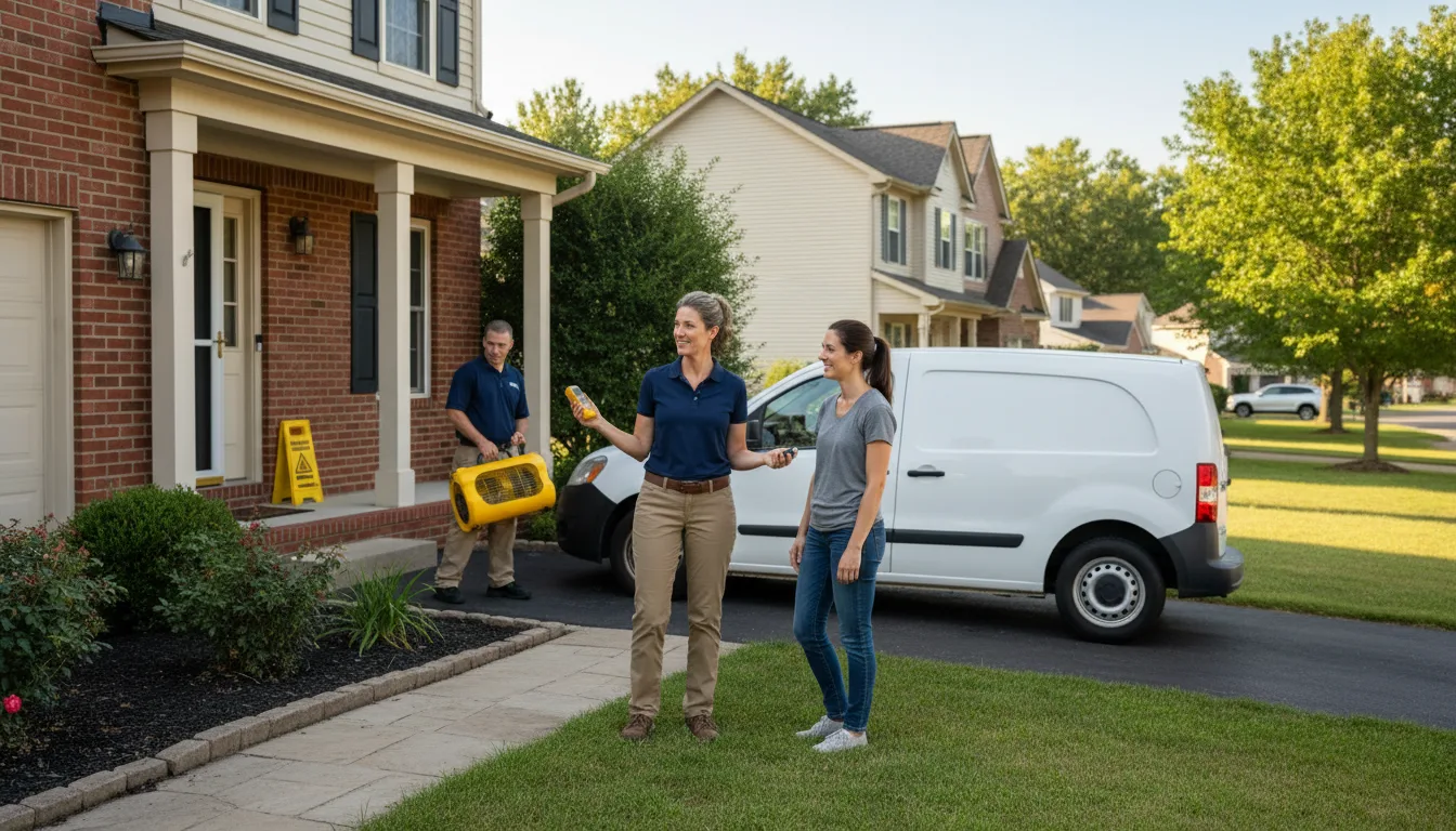 Residential water damage restoration in Iuka, IL